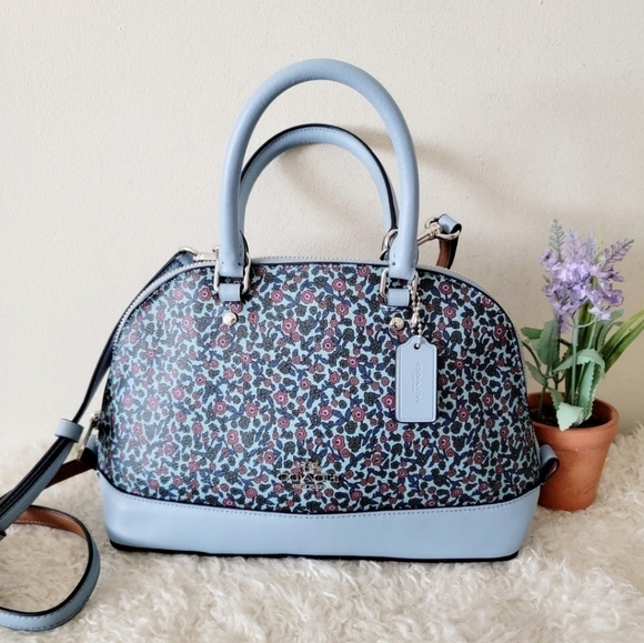 Coach floral satchel bag Crossbody Bag New - Picture 1 of 8